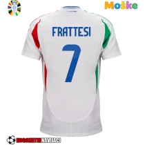 Moške Nogometnih dresov Italija Davide Frattesi #7 Gostujoči EP 2024 Kratki rokavi